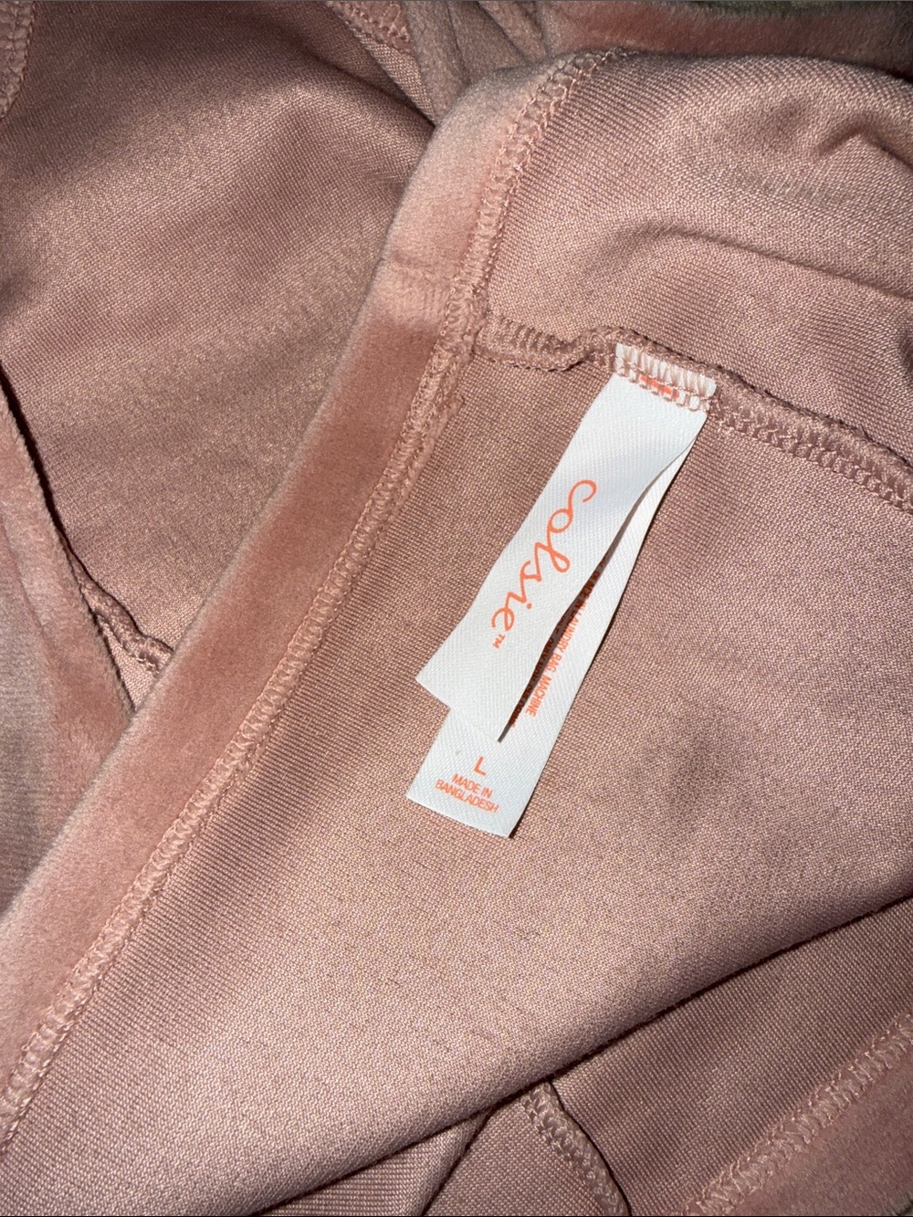 Colsie Velvet Crop Tank & Biker Set in Dusty Rose - Picture 4 of 5